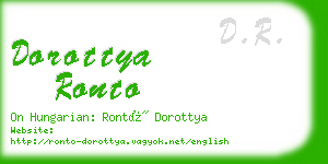 dorottya ronto business card